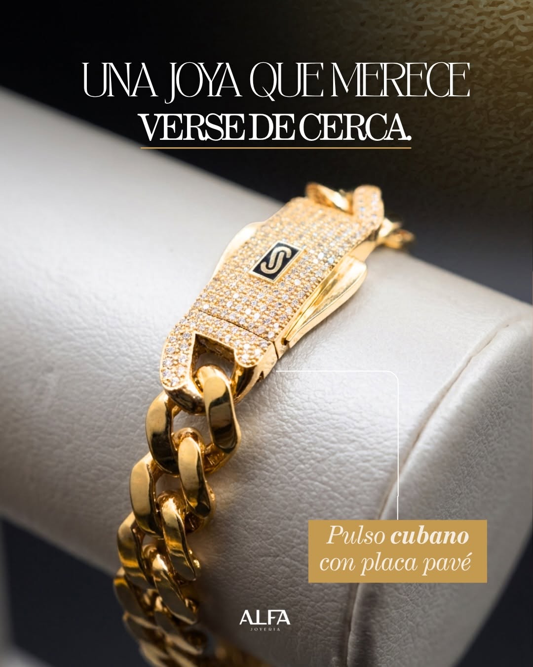 Pulso cubano oro 18k